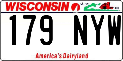 WI license plate 179NYW