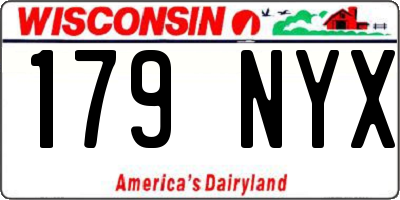 WI license plate 179NYX