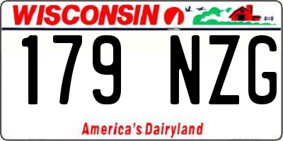 WI license plate 179NZG