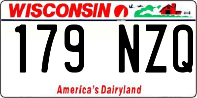 WI license plate 179NZQ