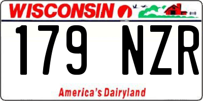 WI license plate 179NZR