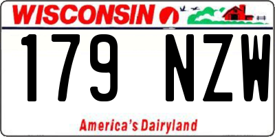 WI license plate 179NZW