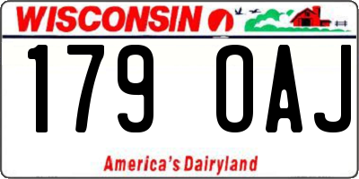 WI license plate 179OAJ