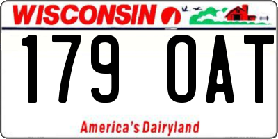 WI license plate 179OAT