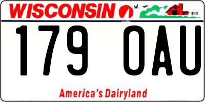 WI license plate 179OAU