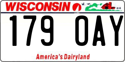 WI license plate 179OAY