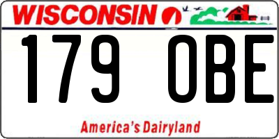 WI license plate 179OBE