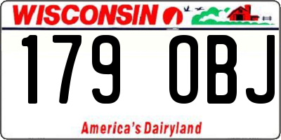 WI license plate 179OBJ
