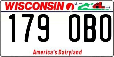 WI license plate 179OBO