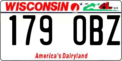 WI license plate 179OBZ