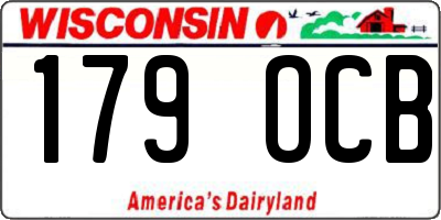 WI license plate 179OCB