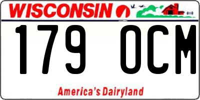 WI license plate 179OCM