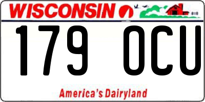 WI license plate 179OCU