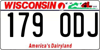 WI license plate 179ODJ