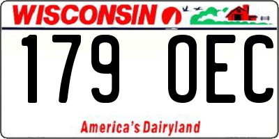 WI license plate 179OEC