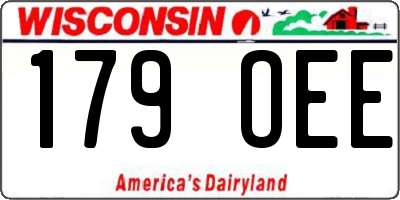 WI license plate 179OEE
