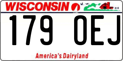 WI license plate 179OEJ