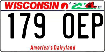 WI license plate 179OEP