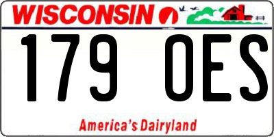 WI license plate 179OES