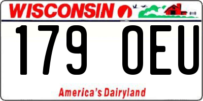 WI license plate 179OEU