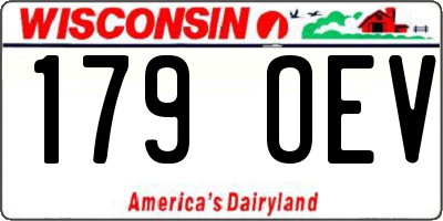 WI license plate 179OEV