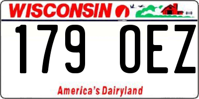 WI license plate 179OEZ