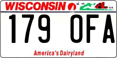 WI license plate 179OFA