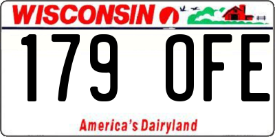 WI license plate 179OFE
