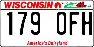 WI license plate 179OFH