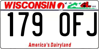 WI license plate 179OFJ