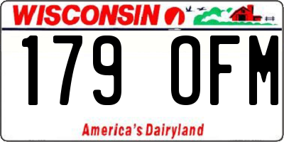 WI license plate 179OFM