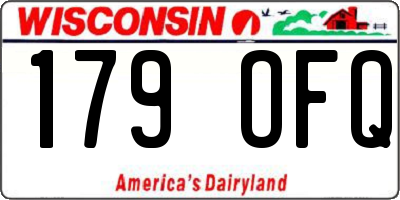 WI license plate 179OFQ
