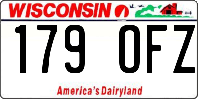 WI license plate 179OFZ