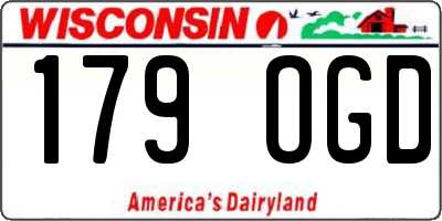 WI license plate 179OGD