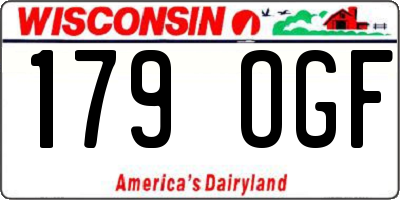 WI license plate 179OGF