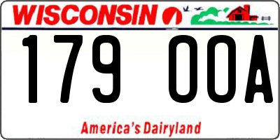 WI license plate 179OOA