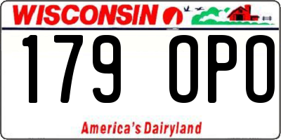 WI license plate 179OPO