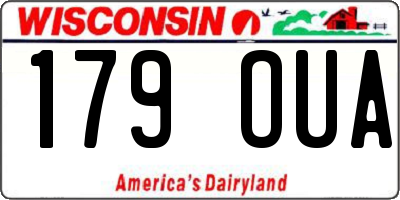 WI license plate 179OUA