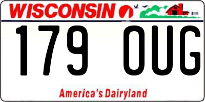 WI license plate 179OUG