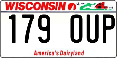 WI license plate 179OUP