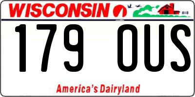 WI license plate 179OUS