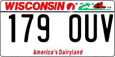 WI license plate 179OUV