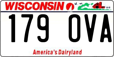 WI license plate 179OVA