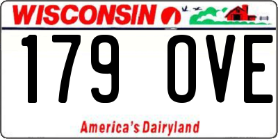 WI license plate 179OVE