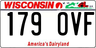 WI license plate 179OVF