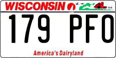 WI license plate 179PFO