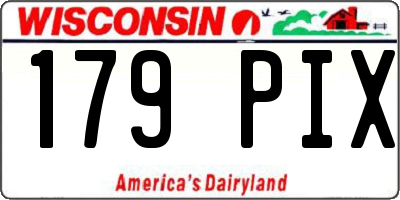 WI license plate 179PIX