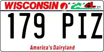 WI license plate 179PIZ