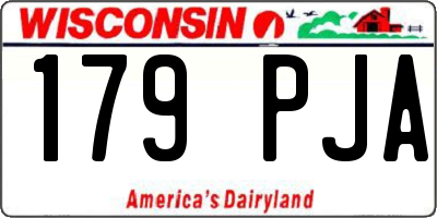 WI license plate 179PJA