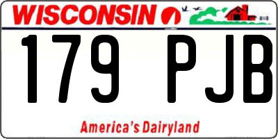 WI license plate 179PJB